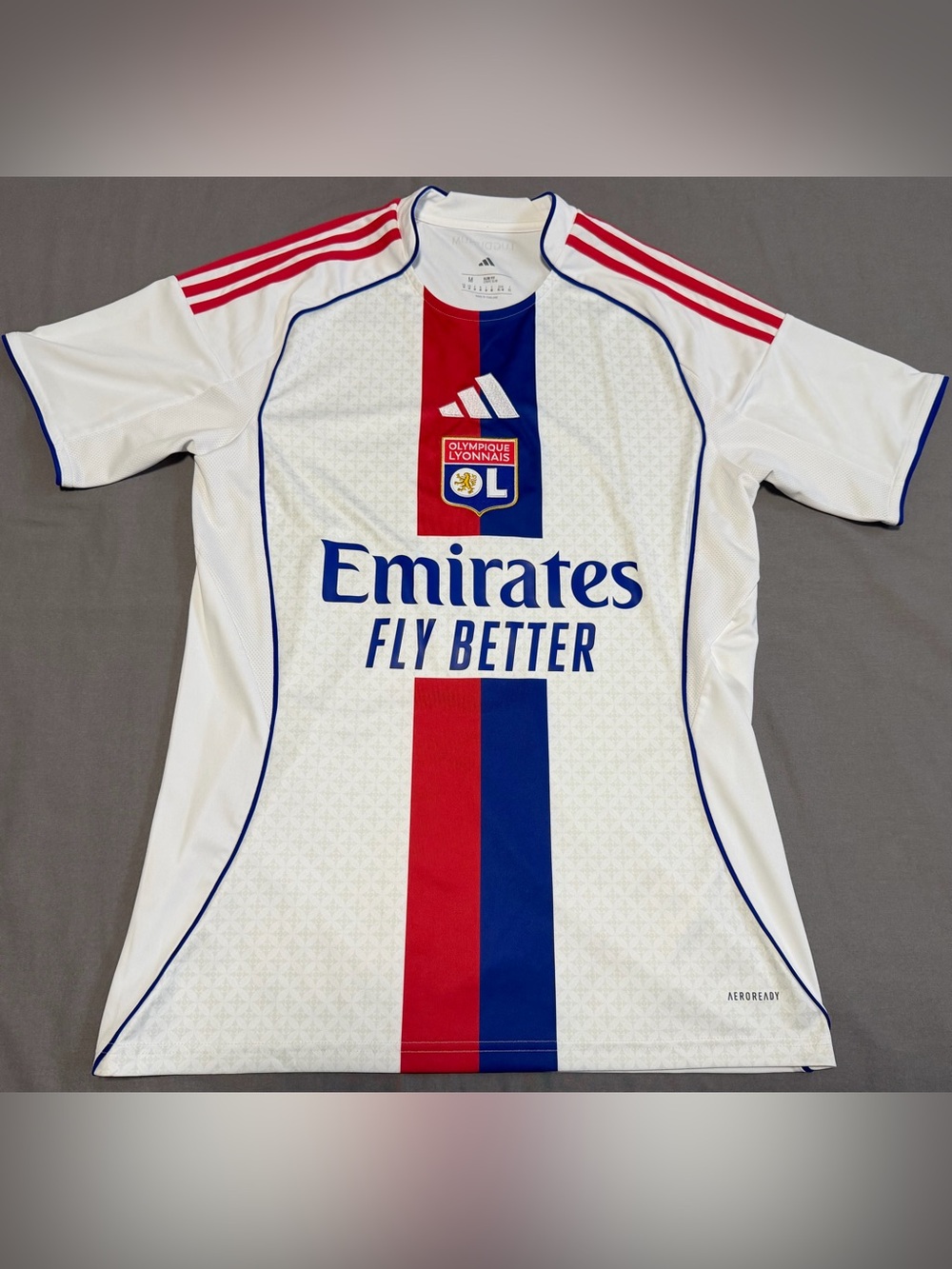 Adidas Olympique Lyonnais Home Soccer Jersey 2024 - 2025 Mens Size M